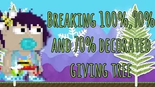 Growtopia | Harvesting 100%,90% And 70% Decorated Giving Tree!