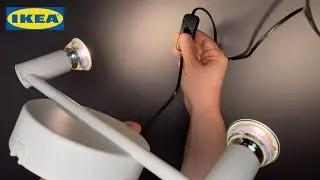 IKEA KRUSNATE Ceiling Spotlight with SOLHETTA LED | Wiring installation & Test