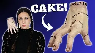 I sculpted THING as a cake! - From Wednesday and The Addams Family