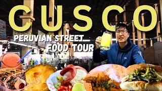 CUSCO 🇵🇪 STREET FOOD TOUR! PERUVIAN RICE AND EGGS 🍳, EMOLIENTE, LOMO SALTADO + COFFEE TRES LECHES 🍰