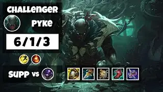Pyke Challenger Gameplay S11 Replay 11.6 Support (6/1/3) - NA