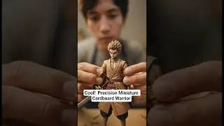 Cool!  Precision Miniature Cardboard Warrior #shorts #miniature #ai #zoro