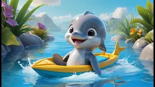 Minecraft Baby Dolphin Pulled a Boat Into the Water | Kids Songs & Nursery Rhymes