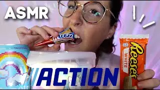 ASMR - Je TESTE des aliments (de chez ACTION) que je n'ai JAMAIS GOÛTÉ ! 🥲