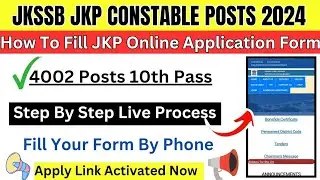 How To Fill JKSSB JK Police Constable Application Form Online ✅ JKP Constable Recruitment 2024