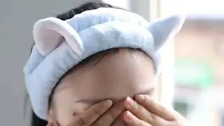 Cute cat ear hair band for spa, reading, washing and sport