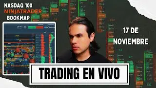 TRADING EN VIVO 17 de Noviembre del 2025 | M&Eacute;TODO WYCKOFF + ORDER FLOW + BOOKMAP | NASDAQ LIVE ⚠️