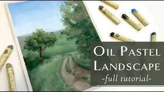 Oil Pastel Landscape Tutorial Step by Step - Sennelier Landscape Set