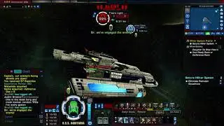 Star Trek Online |  Hfihar System Patrol | Attacking A T'Varo Light Warbird |