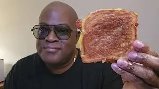 Air Fryer Super Crunchy Double Decker Bacon Grilled Cheese Sandwich in my Cosori TurboBlaze AirFryer