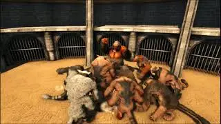 10 Brute Ferox VS Megapithecus Beta  level 1 ark Battles  Dinoplanet