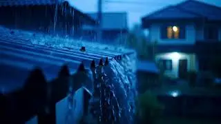 Peaceful Night Rain ASMR on Metal Roof for Deep Relaxation, Meditation, and Sleep 081
