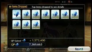 [FGO NA] Treasure Vault QP Farm - Cheap Team 3 Turns Clear