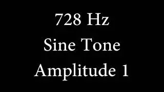 728 Hz Sine Tone Amplitude 1