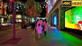 🎄Central London Christmas Lights🎆🎅🏻2021🎄Piccadilly Bond and Oxford Street [4K HDR]
