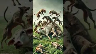 The story of many bears attacking a cow 🐃 💥 #ai #shorts #ytshorts #viral