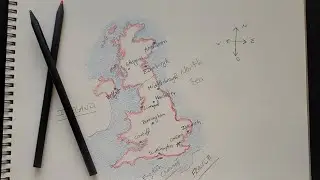 ASMR Français Carte du Royaume-Uni 🇬🇧 French whisper UK map drawing
