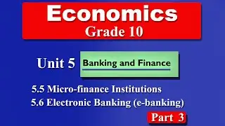 Grade 10 Economics unit 5 part 3 | Banking and Finance | Microfinance Institutions | E-banking