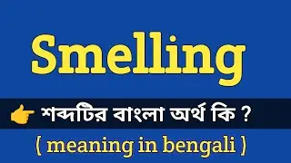 Smelling Meaning in Bengali With Example || Smelling শব্দটির বাংলা অর্থ কি হবে ?