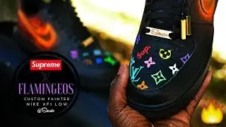 Sierato's Supreme LV Fire Air Force Ones for Flamingeo! 🔥👟 (FULL CUSTOM)