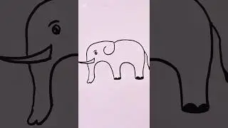 HOW TO DRAW ELEPHANT 🐘🐘... EASY ELEPHANT DRAWING #elephant #art #viral #shorts #drawingideas #viral