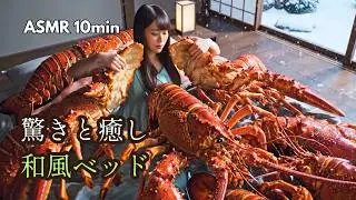 【ASMR】(特別編)どのベッドで眠る？驚きと癒しの和風ベッド🦞🌸🍡10分間｜Which Bed Would You Sleep In?