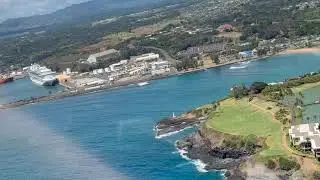 Low level aerial tour of the Hawaiian island of Kauai including take off & landing.