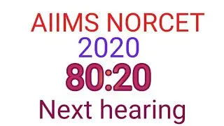 Aiims norcet 80:20 today's news