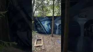 Street-art portrait. Graffiti mural style .