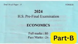 H.S.2nd year Pre-Final Exam's Economics Question Paper, NagaonDistrict(Part-B)