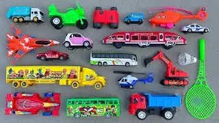 Looking for Different Types of Transport Toy Vehicles | MIG29 Fighter, Container Truck, Excavator