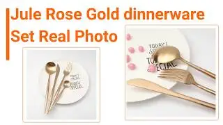 Best luxury rose gold cutlery set | Dinnerware sets | Dinner plate sets