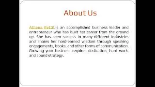 Athena Pettit Tips for Running a Successful Business