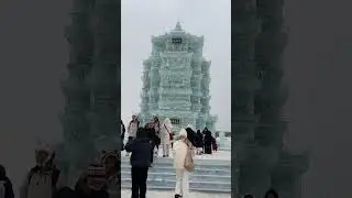 Stunning ice pagoda glows at Harbin International Ice and Snow Festival in Harbin, China