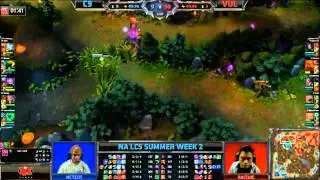 BloodWater steals Baron with Janna Tornado - C9 vs Vulcun I NA LCS Summer Week 1