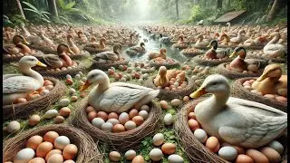 Agriculture Technology: Russian Farmers Raise Millions of Ducks for Eggs Harvesting, Meat Processing