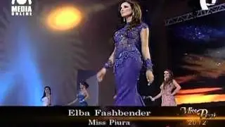 Desfile en traje de noche en Miss Peru 2012
