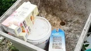 Grinding Almond Milk Cartons For Biodigester