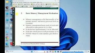 OS Unit 3 MCA-Memory Management