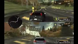 Need for Speed Most Wanted - 2 player split screen Grande Punto vs  Golf custom - HD pt.2