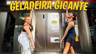 COMPREI UMA GALADEIRA GIGANTE PRA NOSSA CASA🏠A GELADEIRA QUE A GENTE TANTO QUERIA!