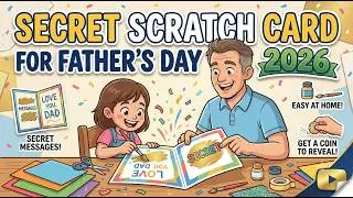How to make Father's day Secret Scratch Card - Easy Paper Crafts Scratch off Card❤️AS Creation❤️