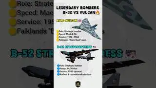 B-52 Stratofortress vs Avro Vulcan | Legendary Bomber Jet Comparison #usa #uk #shorts