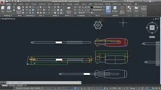 AutoCAD 2D, Screwdriver, How to draw Screwdriver, training part 1
