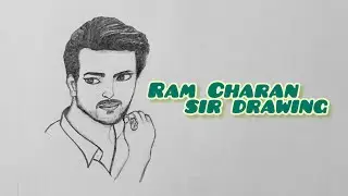 Mega star Ram Charan drawing sketch step by step// How to draw Ram Charan sketch