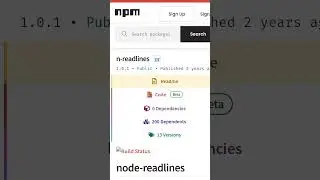n-readlines npm package #npm #node #package #youtube #youtubeshorts #json #shorts #compare #resolve