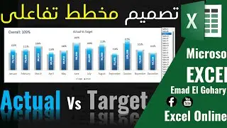 تصميم مخطط تفاعلى (Actual Vs Target) فى الاكسل | Dynamic Chart (Actual Vs Target) in Excel