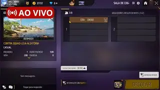🔴 LIVE DE FREE FIRE AO VIVO 💜 LIVE FF AO VIVO  💙 JOGANDO COM INSCRITOS 4x4 6x6 SALA PERSONALIZADA