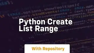 python create list range