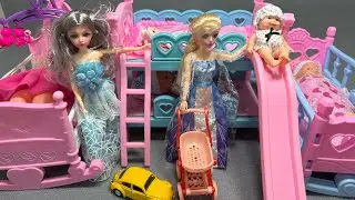 [👧🏻toy asmr👧] Baby crib toy set ASMR Rocking crib toys Satisfying with Unboxing